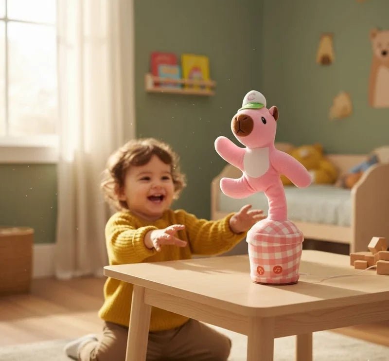 CSSV FILE rechargeable plush toy with soft fabric and colorful design, ideal for cuddling and play.