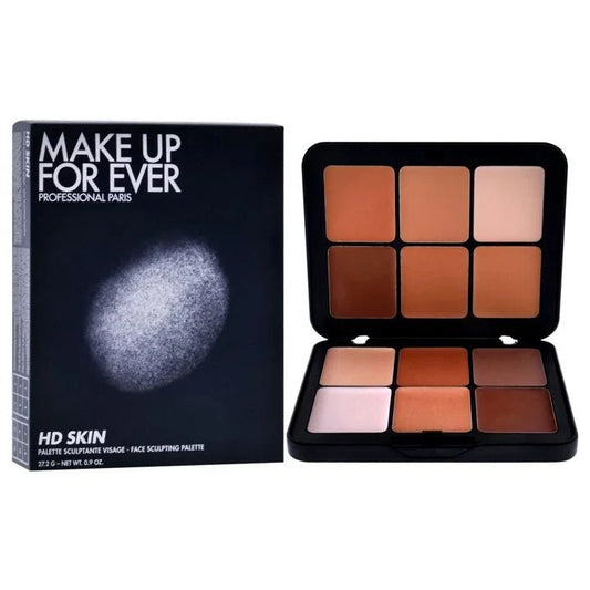 CSSV FILE HD Skin Sculpting Palette with multiple shades for contouring and highlighting, displayed in an open makeup palette.