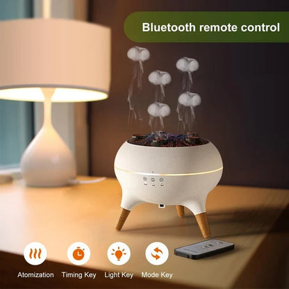 CSSV FILE Jellyfish Aroma Diffuser with illuminated jellyfish design and essential oil mist for relaxing home ambiance