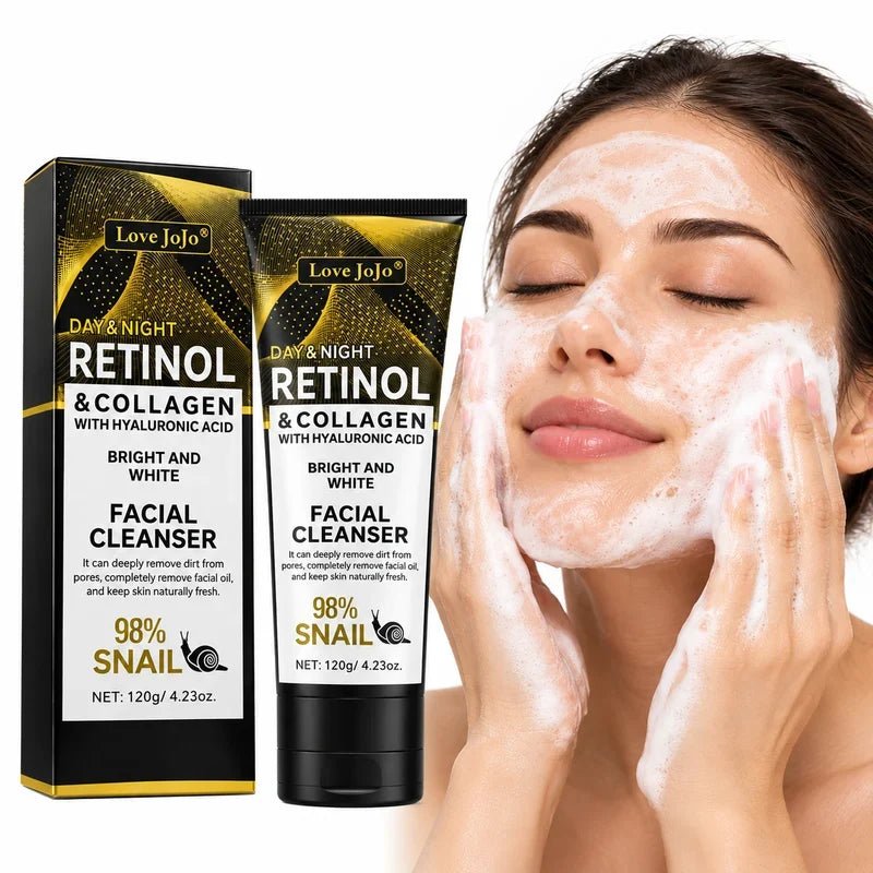 CSSV FILE Retinol Collagen Facial Cleanser in a pump bottle, showing the product label and clean, minimalist design.