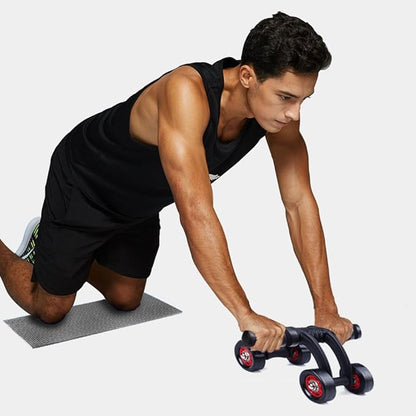 LORDEX FITNESS two-wheel hand pusher by CSSV FILE, showing a sturdy metal frame and two large wheels for outdoor exercise.