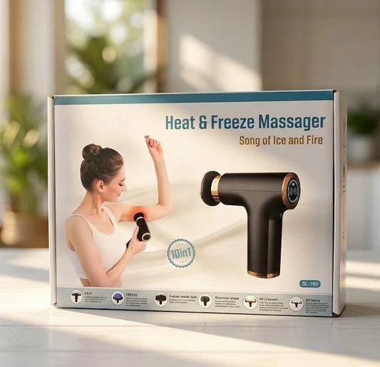 CSSV FILE Muscle Massage Gun FH-820 with four interchangeable heads for targeted muscle relief and deep tissue massage.