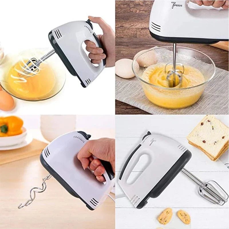 CSSV FILE Super Hand Mixer with stainless steel beaters and ergonomic handle for easy mixing and baking tasks