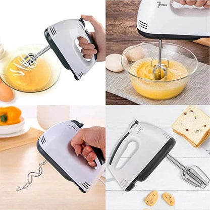 CSSV FILE Super Hand Mixer with stainless steel beaters and ergonomic handle for easy mixing and baking tasks